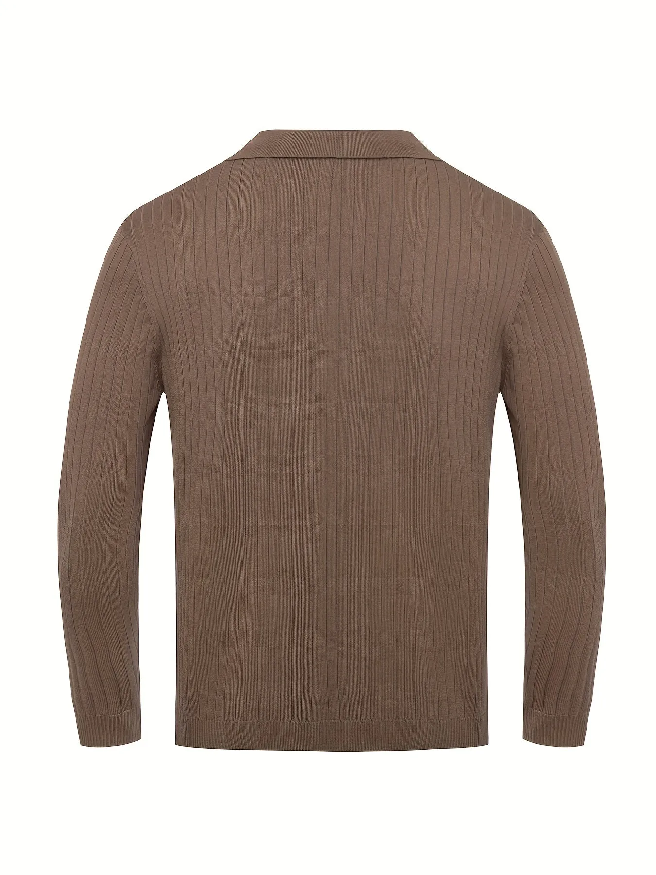 Stylish Chic Knit Shirt V-Neck Cotton Pullover Sweatshirt for Men | Perfect for Casual Days