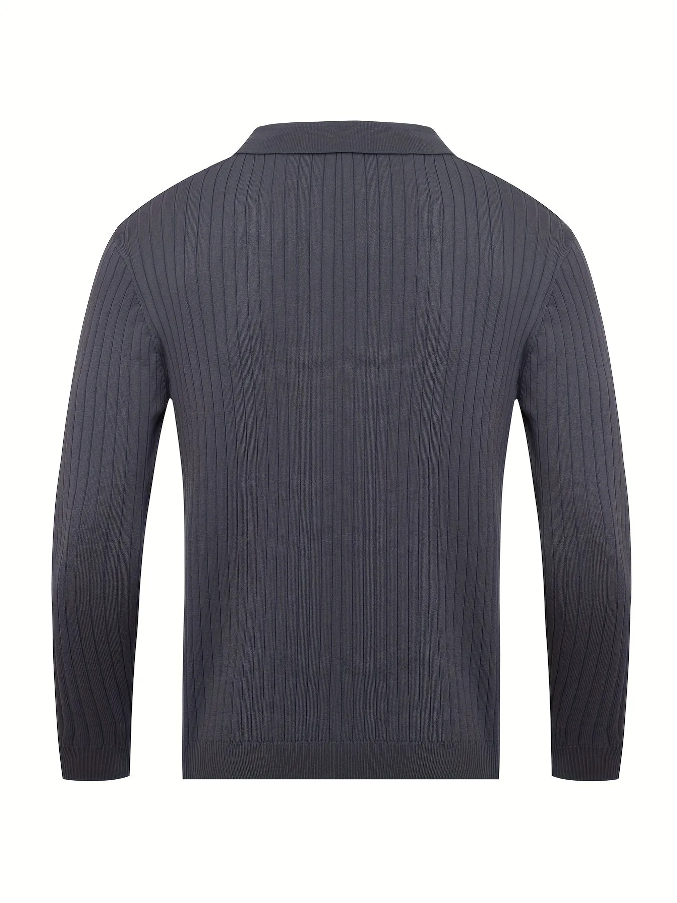 Stylish Chic Knit Shirt V-Neck Cotton Pullover Sweatshirt for Men | Perfect for Casual Days