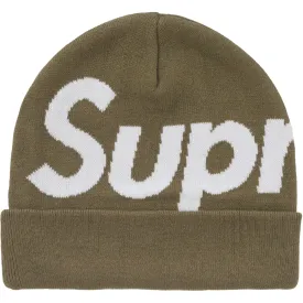 Supreme Big Logo Olive Beanie