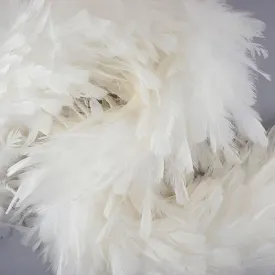 Turkey Ruff Feather Boa - 14-16" - White