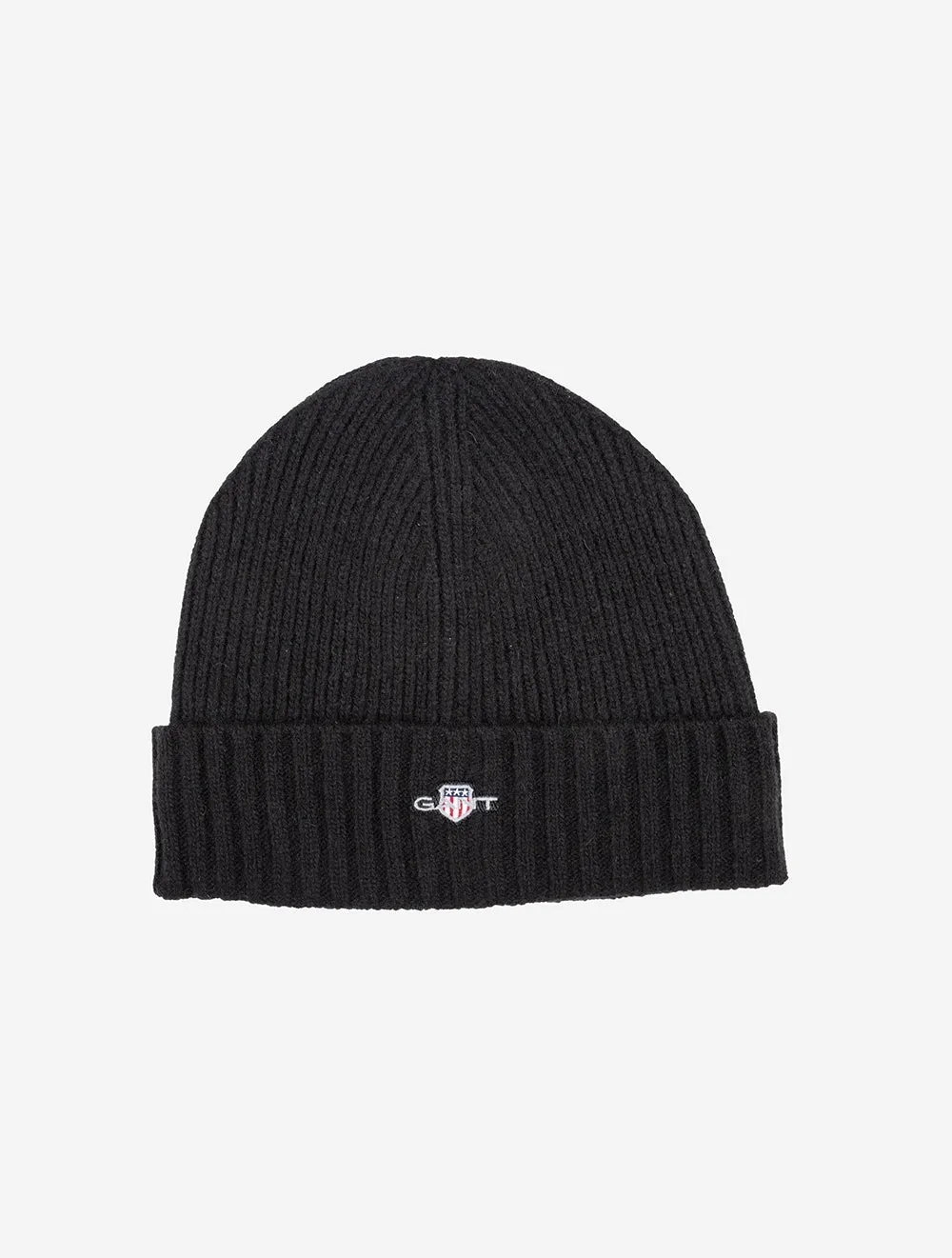 Unisex Shield Wool Beanie Black