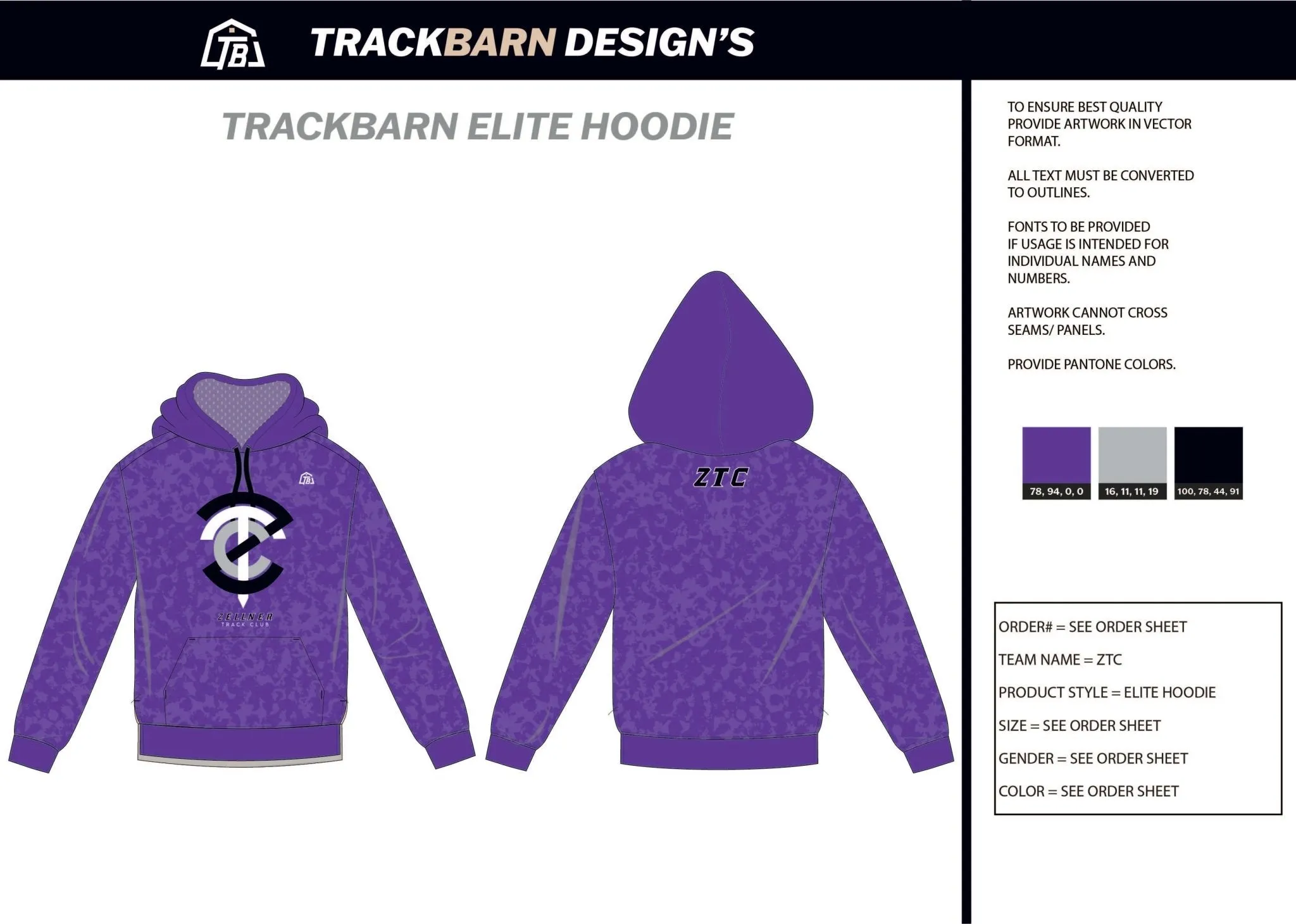 Zellner-Track-Club Youth Pullover Hoodie